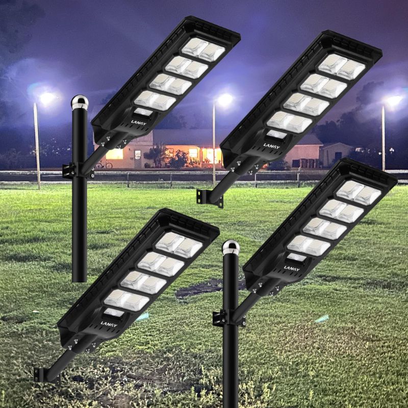 4 pack 200W solar street lights 20000 lumens - Tampa Home & Garden Store