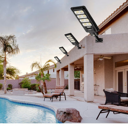 4 pack 200W solar street lights 20000 lumens - Tampa Home & Garden Store