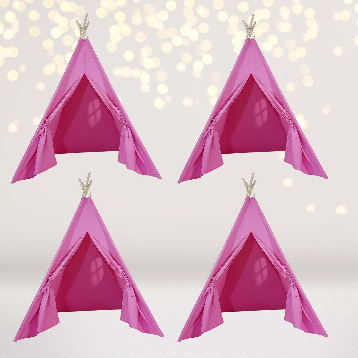 4-pack pink kids teepee tents with lights, Party-LUXE by Chicky Chicky Bling Bling on Tampa Home & Garden Store