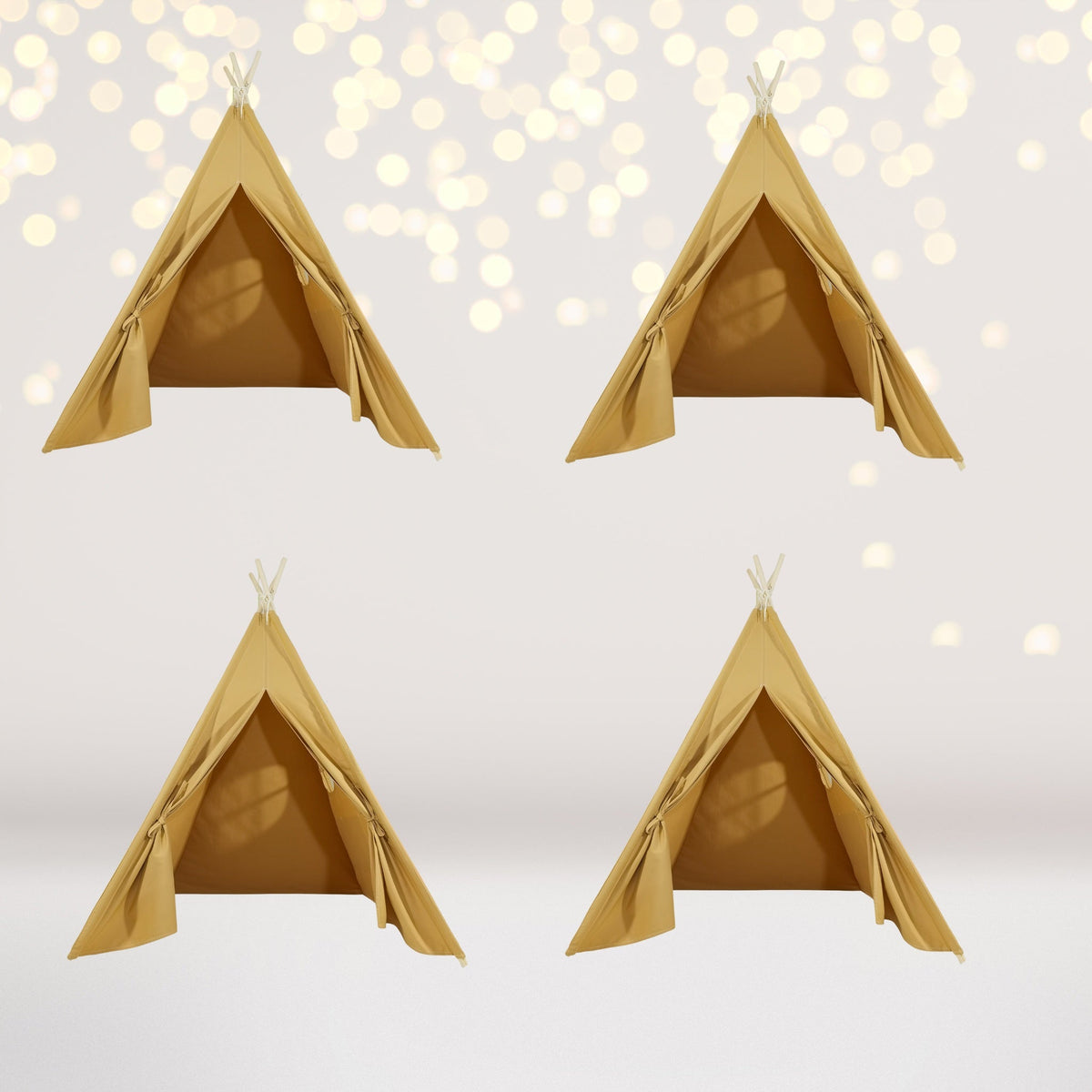 4-pack Party-LUXE Kids Teepee Tents with Lights in metallic gold on Tampa Home & Garden Store