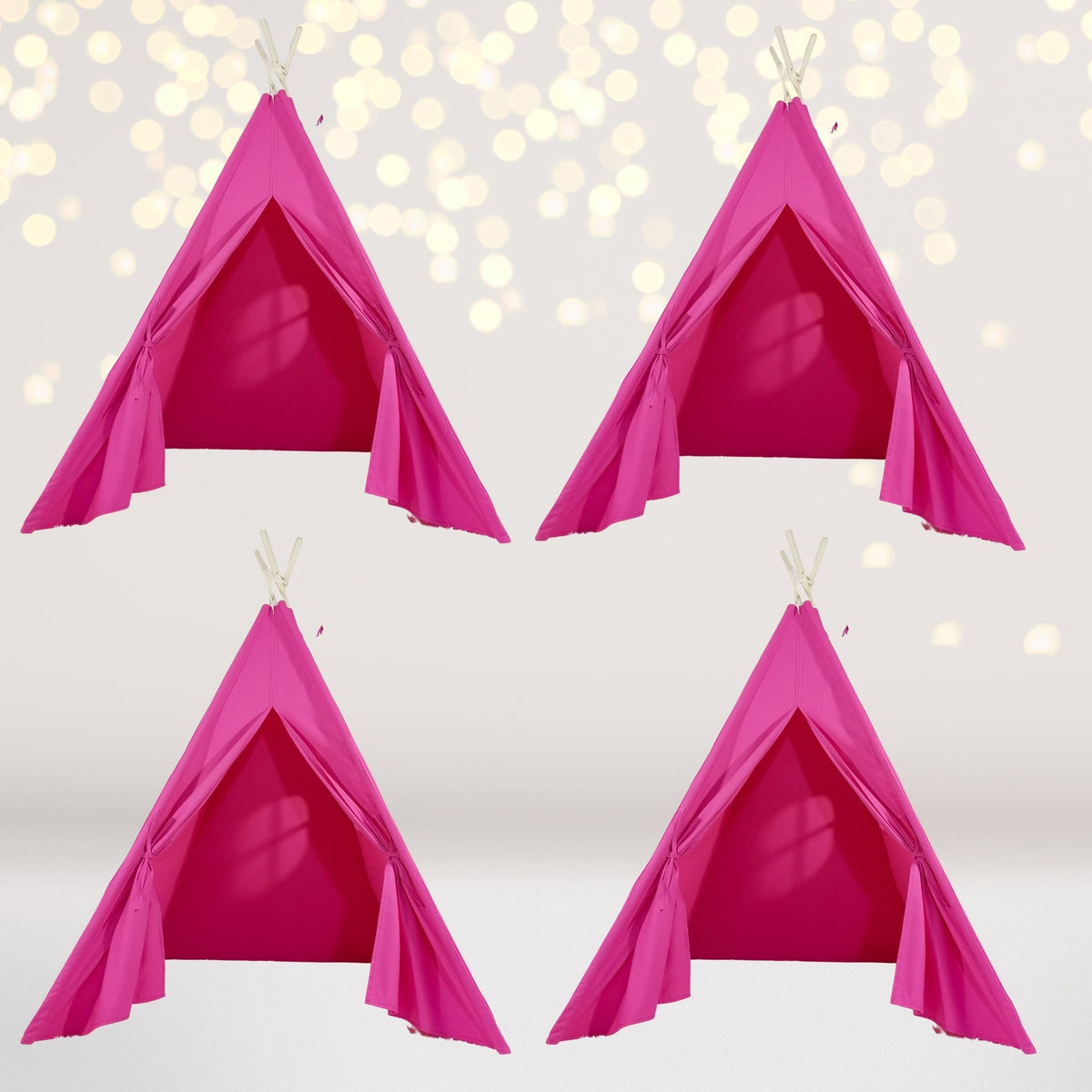 4-pack pink kids teepee tents with lights for pretend play Chicky Chicky Bling Bling on Tampa Home & Garden Store
