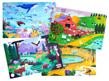 Four Pack Toddler Placemat Bundle and Scenes
