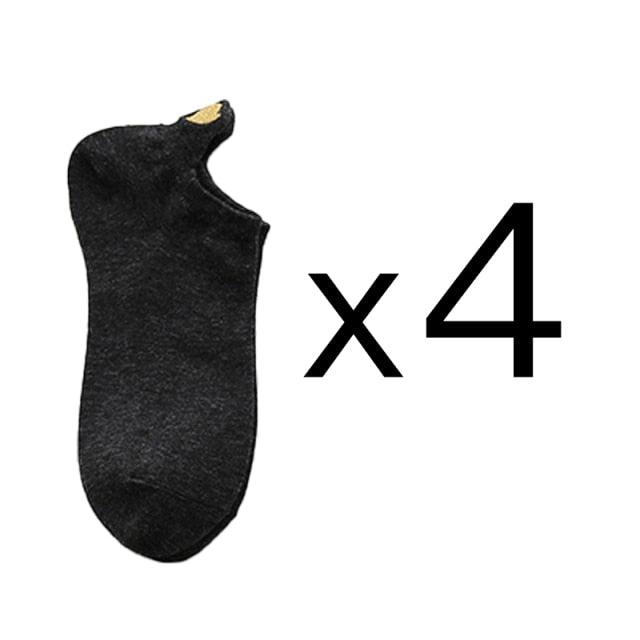 Stevvex black cotton ankle socks 4-pair pack on Tampa Home & Garden Store