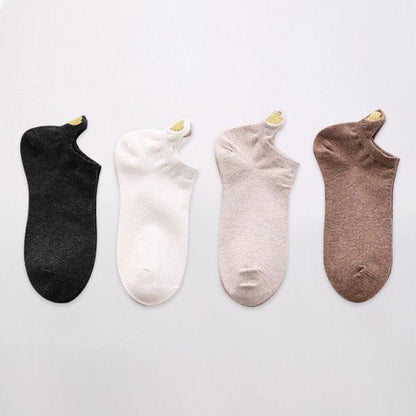 Stevvex 4-pack ankle socks multicolor cotton non-slip no-show on Tampa Home & Garden Store