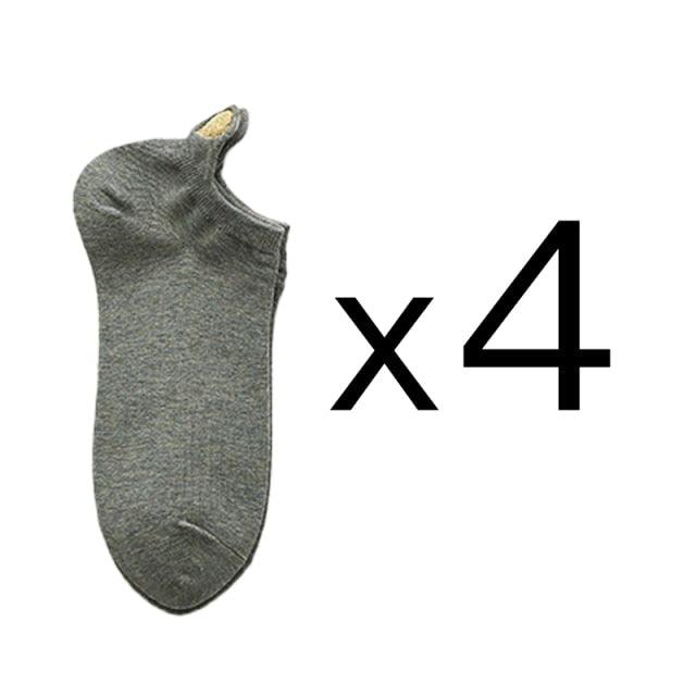 Stevvex ankle socks gray cotton non-slip no-show 4-pack on Tampa Home & Garden Store