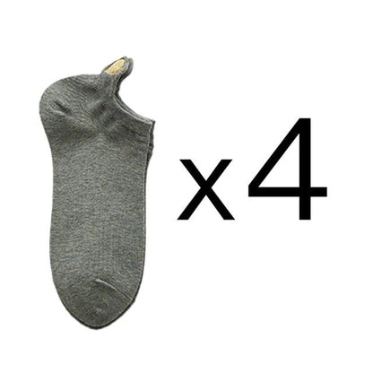 Stevvex ankle socks gray cotton non-slip no-show 4-pack on Tampa Home & Garden Store