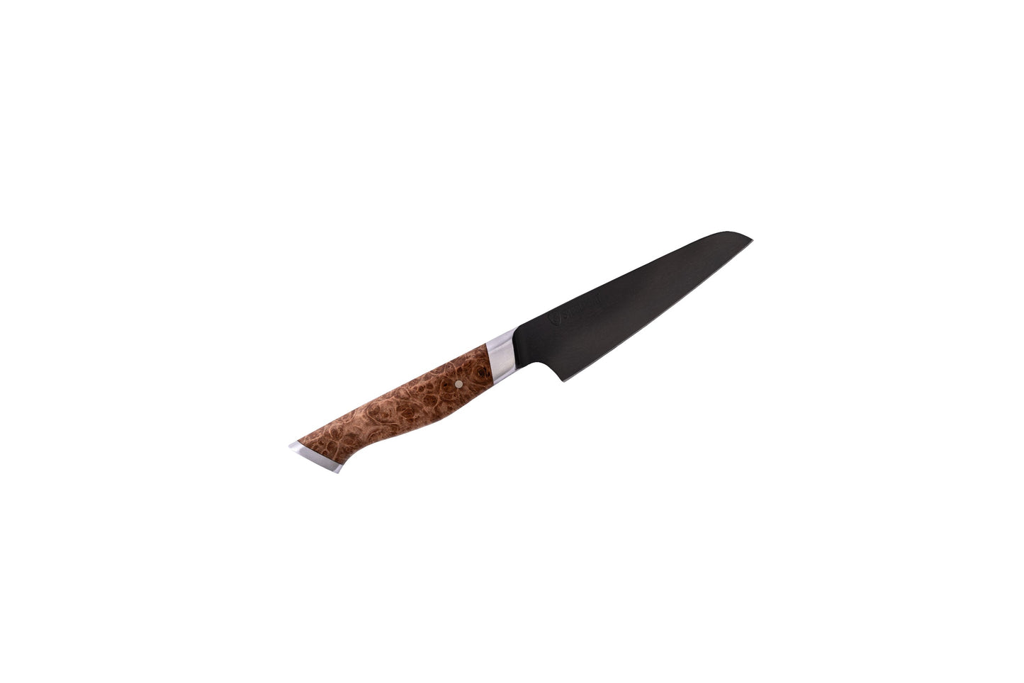 Bar Set kitchen knife by STEELPORT Knife Co with black blade and brown marbled handle on Tampa Home & Garden Store