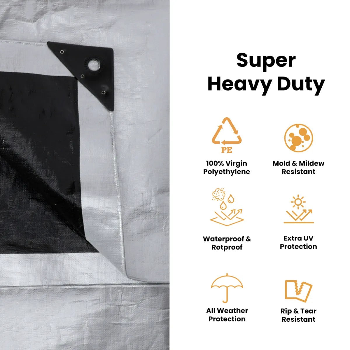 4' x 20' Super Heavy Duty Poly Tarp - Tampa Home & Garden Store
