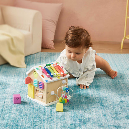 Brain & Hands Montessori Box wooden baby activity toy with colorful beads by Tiny Land INC on Tampa Home & Garden Store