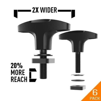 GPCA Jeep Wrangler Tie-Down Anchor PRO black quick-release car gear, 2x wider reach, 6-pack on Tampa Home & Garden Store