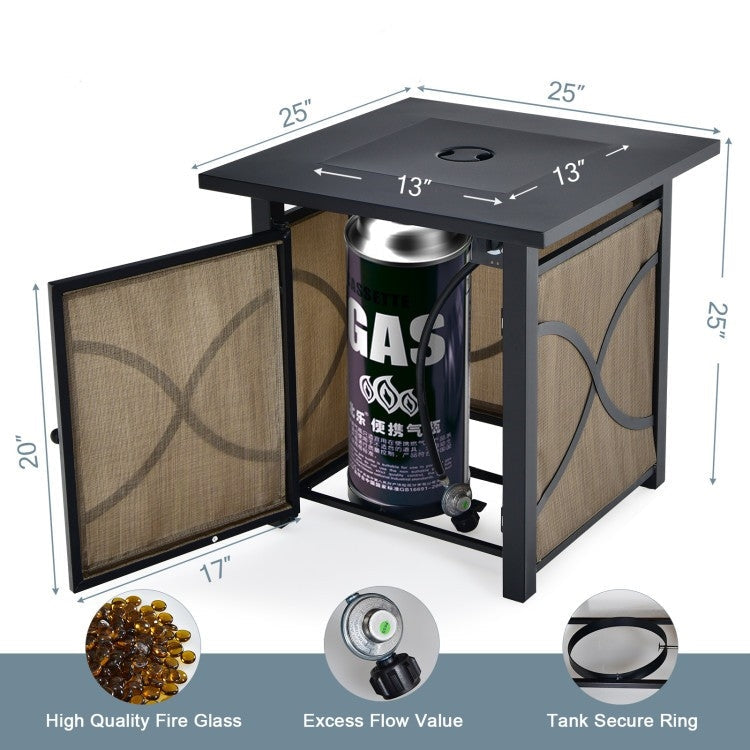 40,000 BTU Portable LP Gas Propane Fire Pit Table - Tampa Home & Garden Store