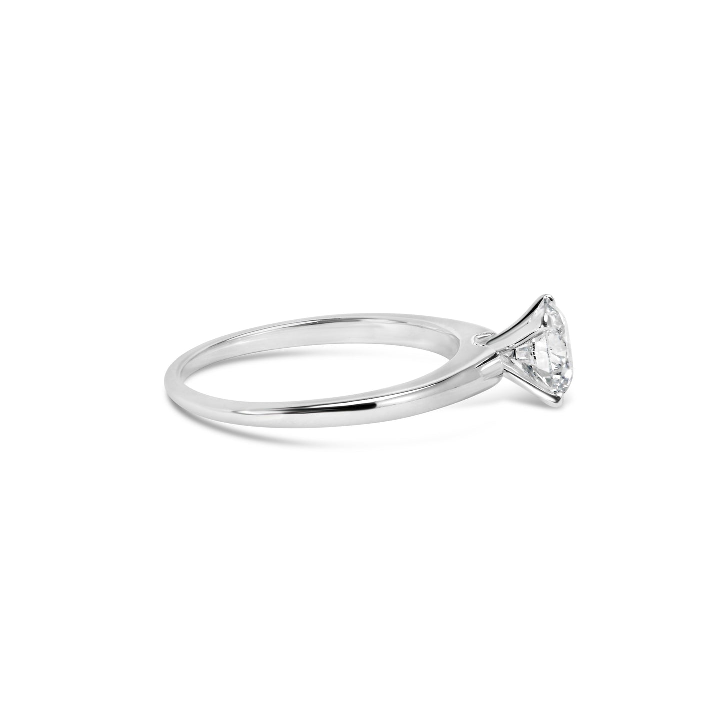 14K white gold round lab-grown 1.0cttw solitaire engagement ring, four-prong, size 7 on Tampa Home & Garden Store