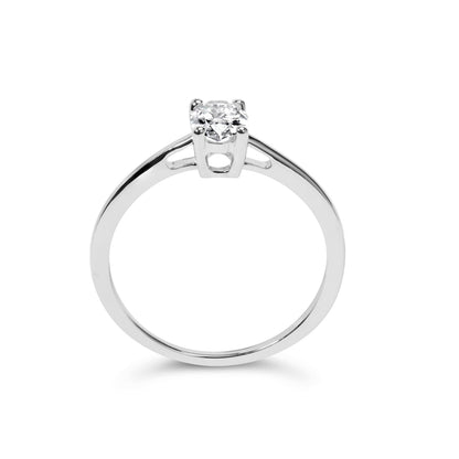 14K white gold solitaire engagement ring with 1/2 cttw diamond in a 4-prong setting on Tampa Home & Garden Store