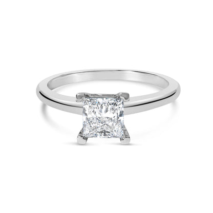 Ring 14K white gold princess-cut diamond solitaire 1.0 Cttw F-G VS1-VS2 size 7 by Bids.com on Tampa Home & Garden Store