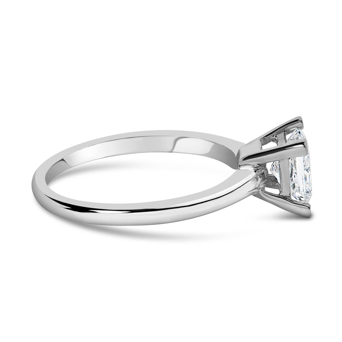 14K white gold princess-cut lab-grown diamond solitaire engagement ring, size 7, Bids.com on Tampa Home & Garden Store
