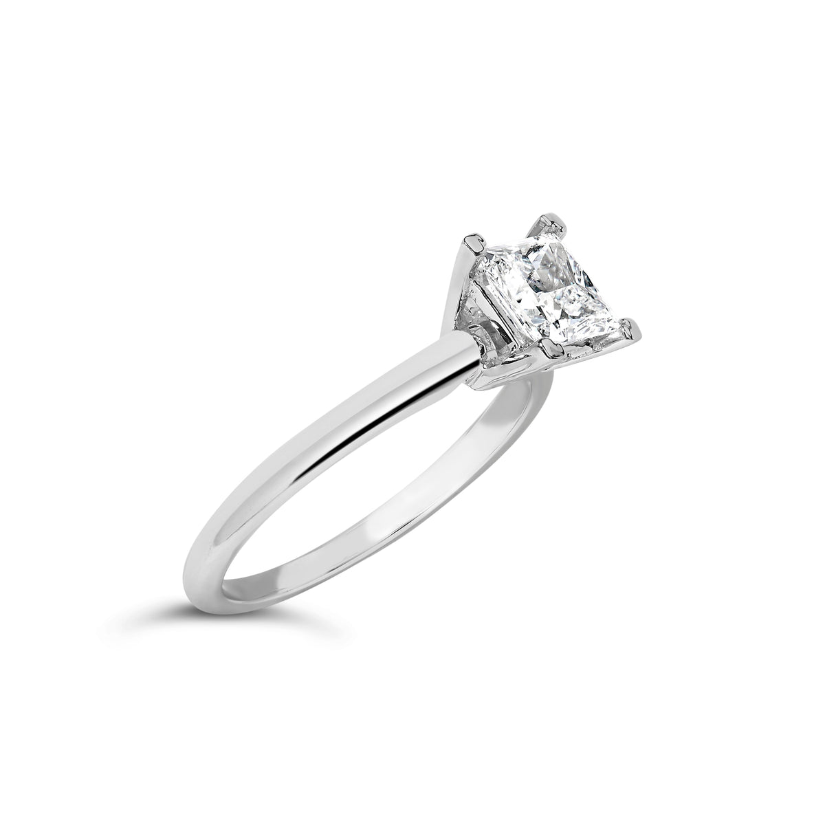 14K white gold lab-grown diamond solitaire engagement ring, size 7, by Bids.com on Tampa Home & Garden Store