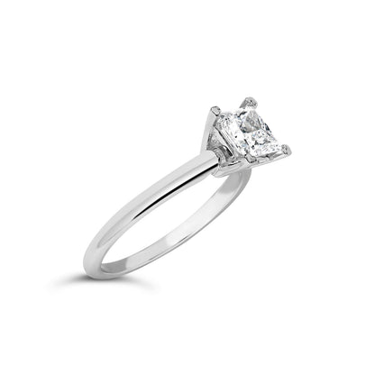 14K white gold lab-grown diamond solitaire engagement ring, size 7, by Bids.com on Tampa Home & Garden Store