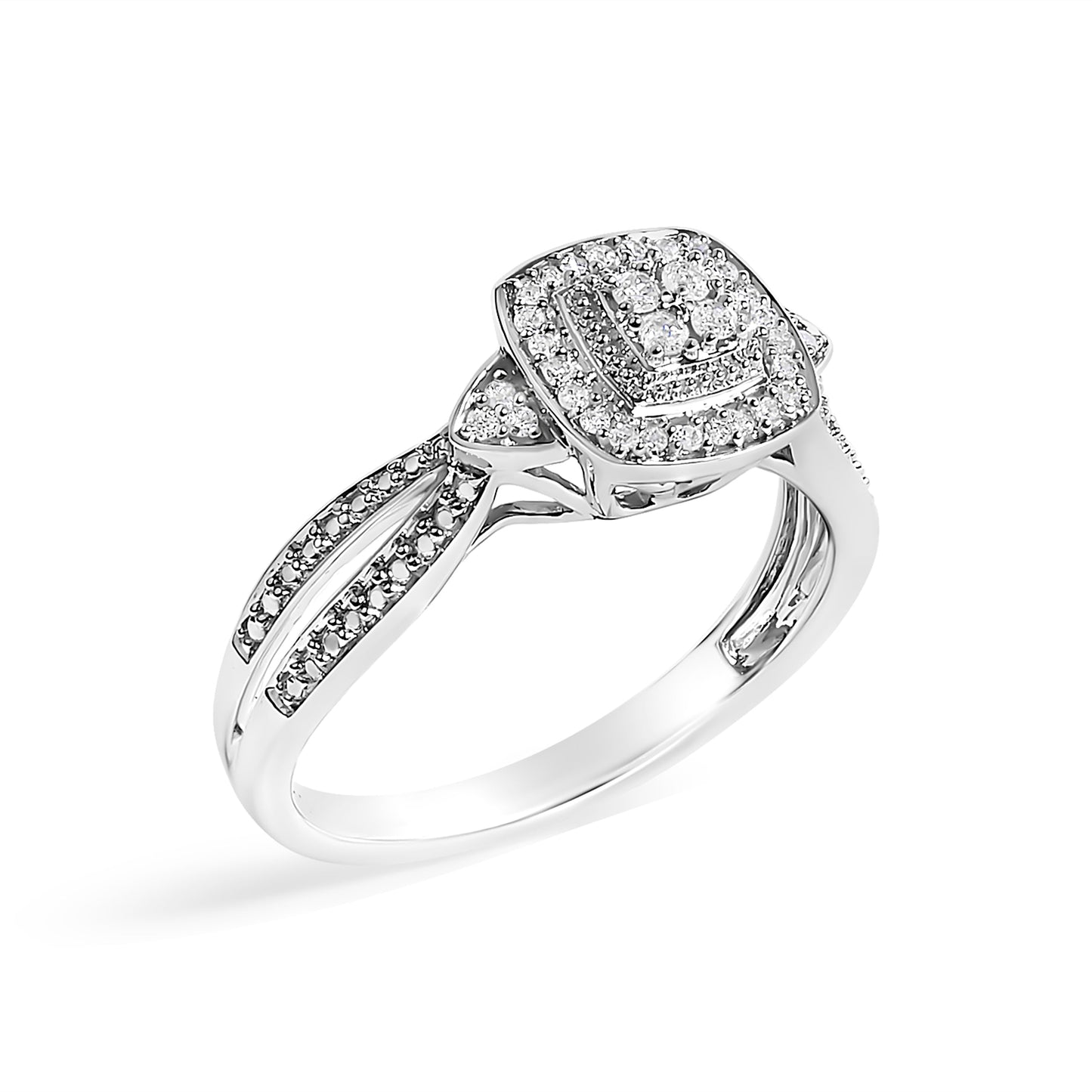 10K white gold diamond cluster halo promise ring, Bids.com on Tampa Home & Garden Store