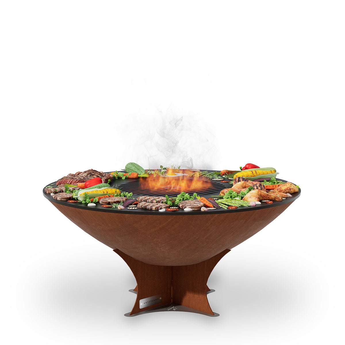 40" Fire Pit with Grilling Grate Griddle | Fire Pit Grill Combo - Tampa soil911.com
