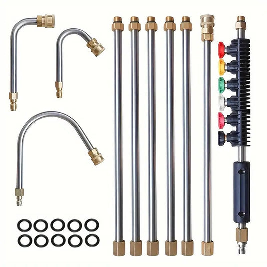 Telescoping Pressure Washer Wand 24ft 4000 PSI Gutter Cleaning Kit