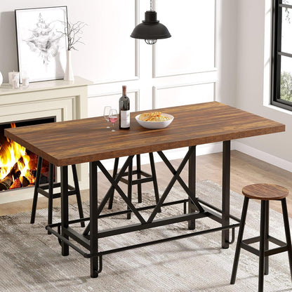 Rectangular Counter Height Dining Table for Six