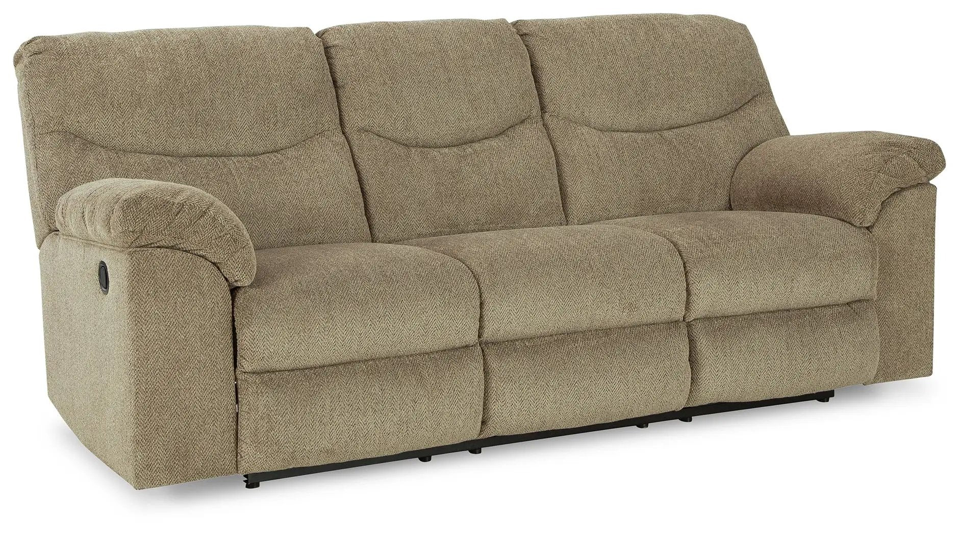 Alphons reclining sofa beige textured fabric from Unique Piece Furniture with recline lever on Tampa Home & Garden Store