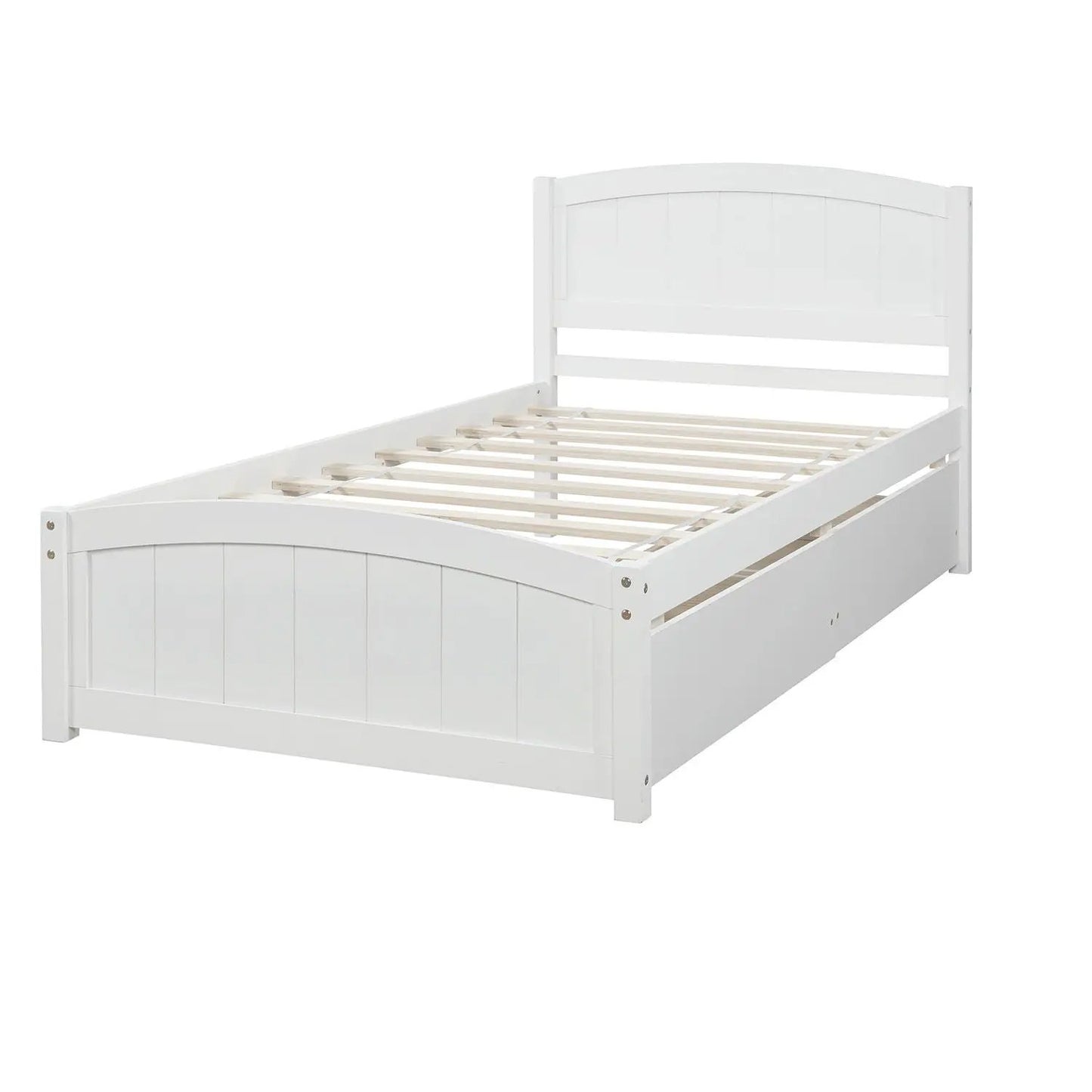 Platform Bed and Headboard With Footboard Slats