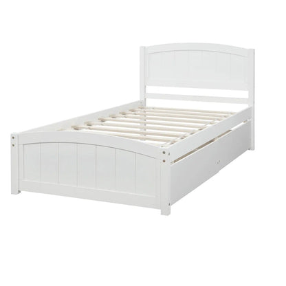 Platform Bed and Headboard With Footboard Slats