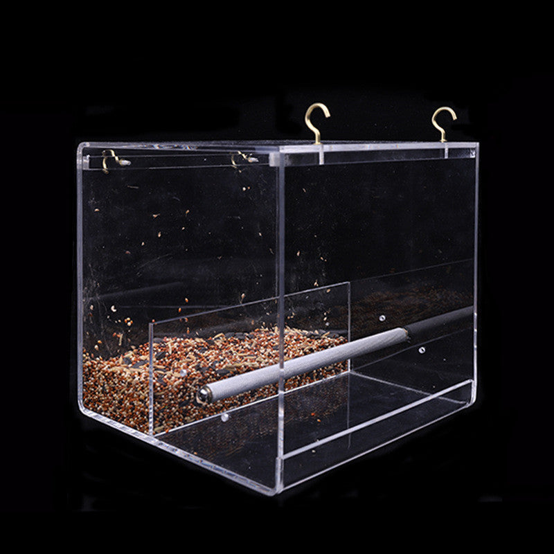 Acrylic bird feeder Sell My Stuff clear feeder with seed tray and top hanging hooks on Tampa Home & Garden Store