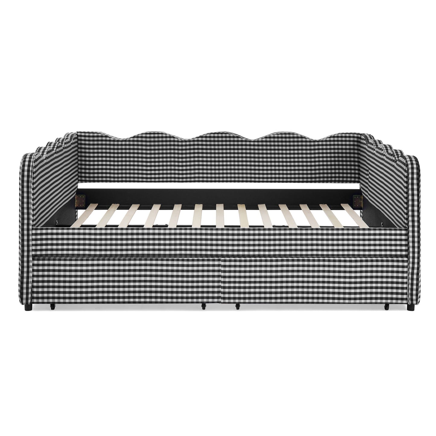 Gingham Daybed With Usb Port And The Wave Shape