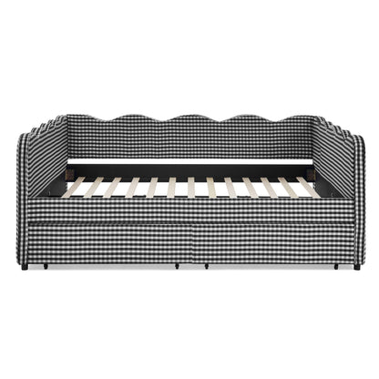 Gingham Daybed With Usb Port And The Wave Shape