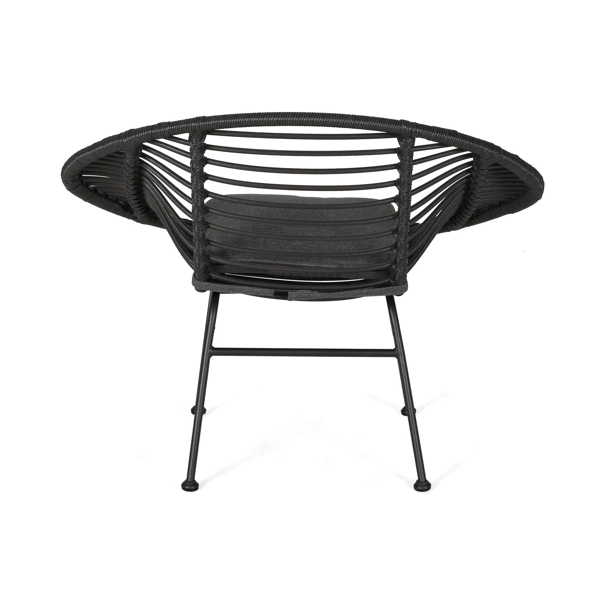 Cordella outdoor woven wicker chairs with cushions set of 2 black wicker by HouseOfZazla on Tampa Home & Garden Store