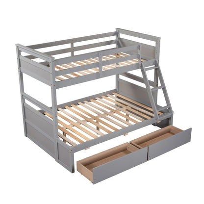 Bunk Bed With Storage and Drawers For Small Rooms