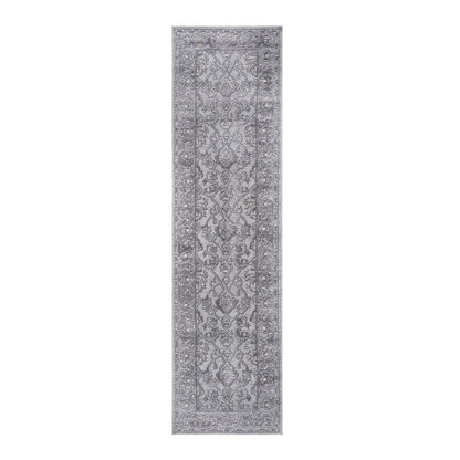 Marfi - Trendy Oriental Rug runner in gray tones with border by Unique Piece Furniture on Tampa Home & Garden Store