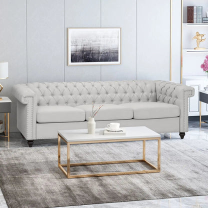 Chesterfield 3 Seater Sofa and Button Tufting