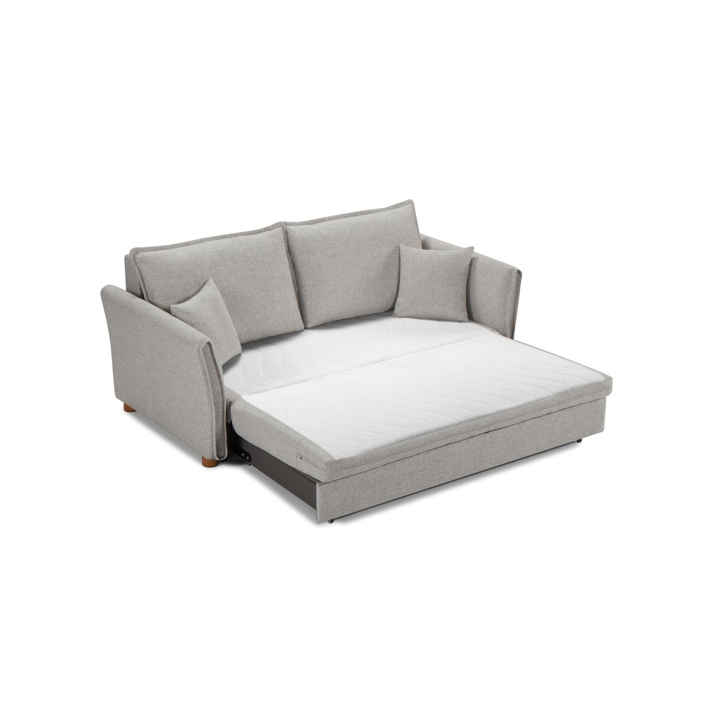 Oren Chenille Sleeper Sectional Sofa gray with storage HouseOfZazla on Tampa Home & Garden Store