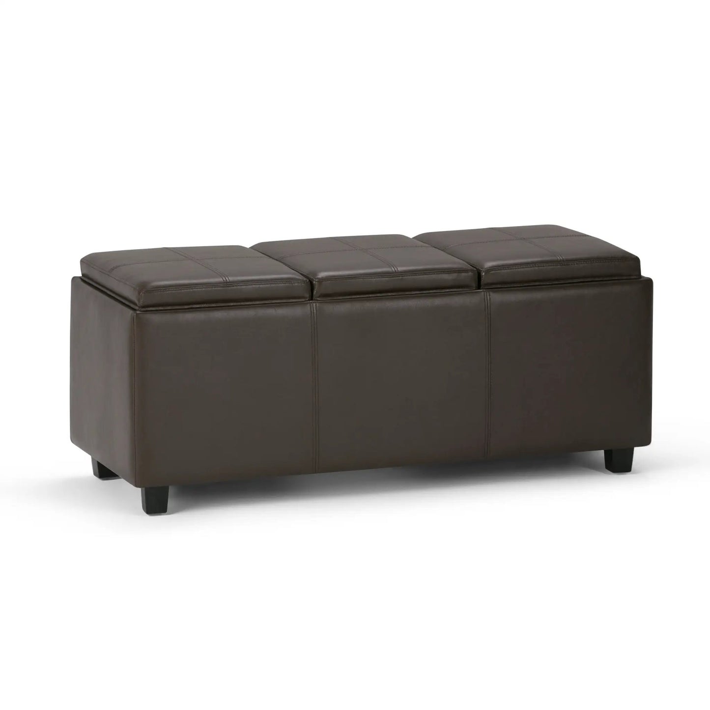 Avalon Upholstered Storage Ottoman With Trays