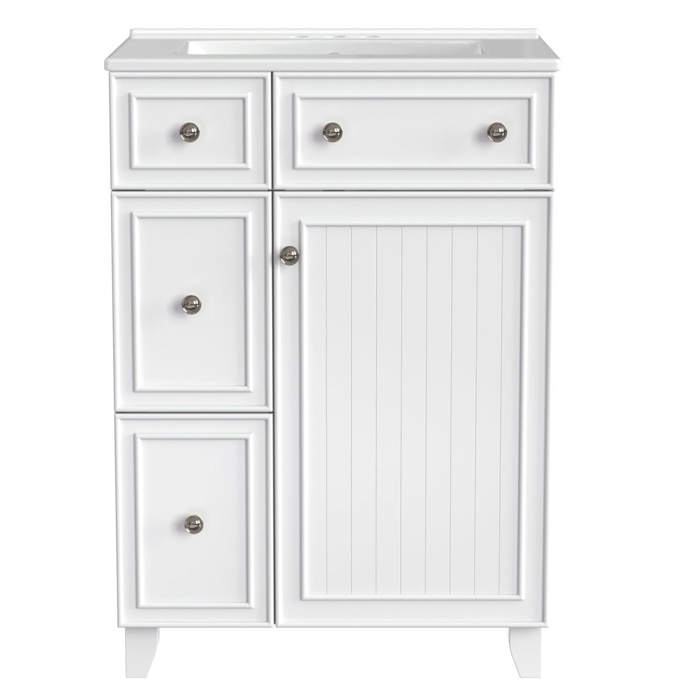 Transitional Bathroom Vanity With Ceramic Sink