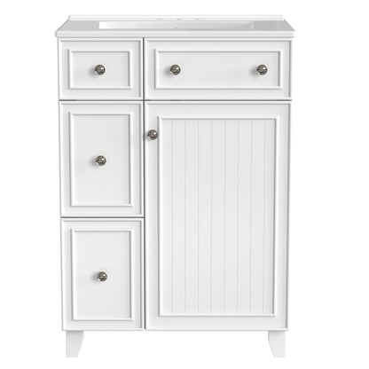 Transitional Bathroom Vanity With Ceramic Sink