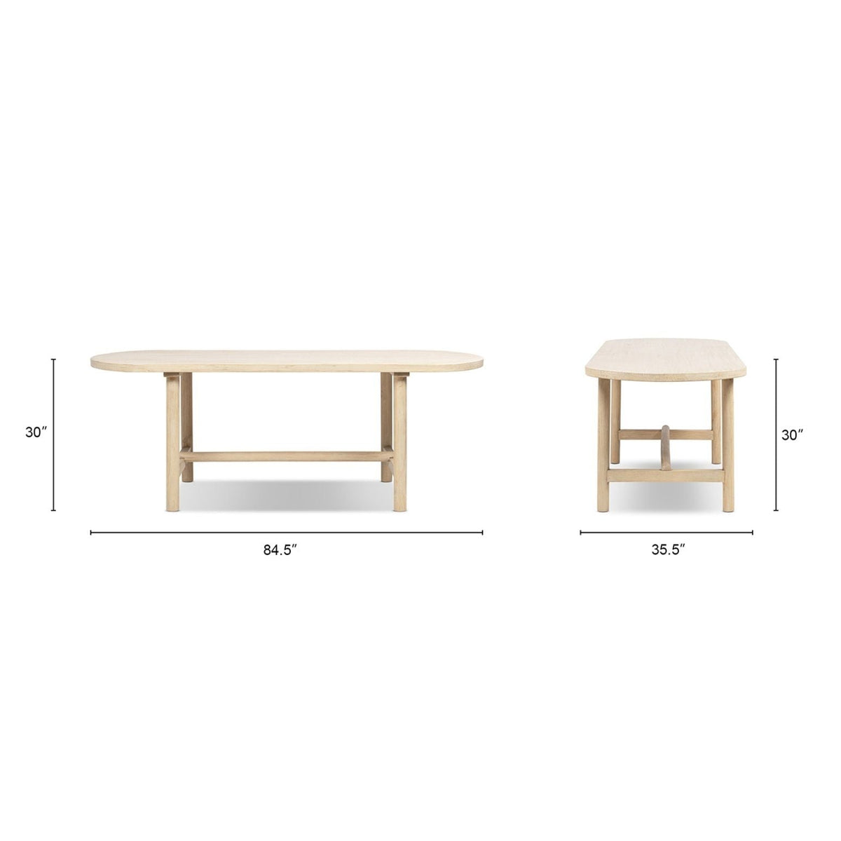 8-seat oval dining table in natural reclaimed pine by HouseOfZazla; 84.5 long x 30 high on Tampa Home & Garden Store