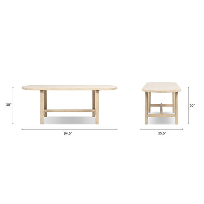 8-seat oval dining table in natural reclaimed pine by HouseOfZazla; 84.5 long x 30 high on Tampa Home & Garden Store
