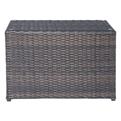 Rattan outdoor coffee table, brown wicker, from Unique Piece Furniture on Tampa Home & Garden Store