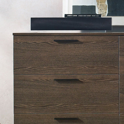 3 Drawer Jumbo Chest in brown finish with black handles on Tampa Home & Garden Store