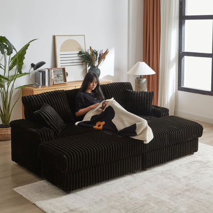 3 Seater Sofa With 2 Ottomans and Storage