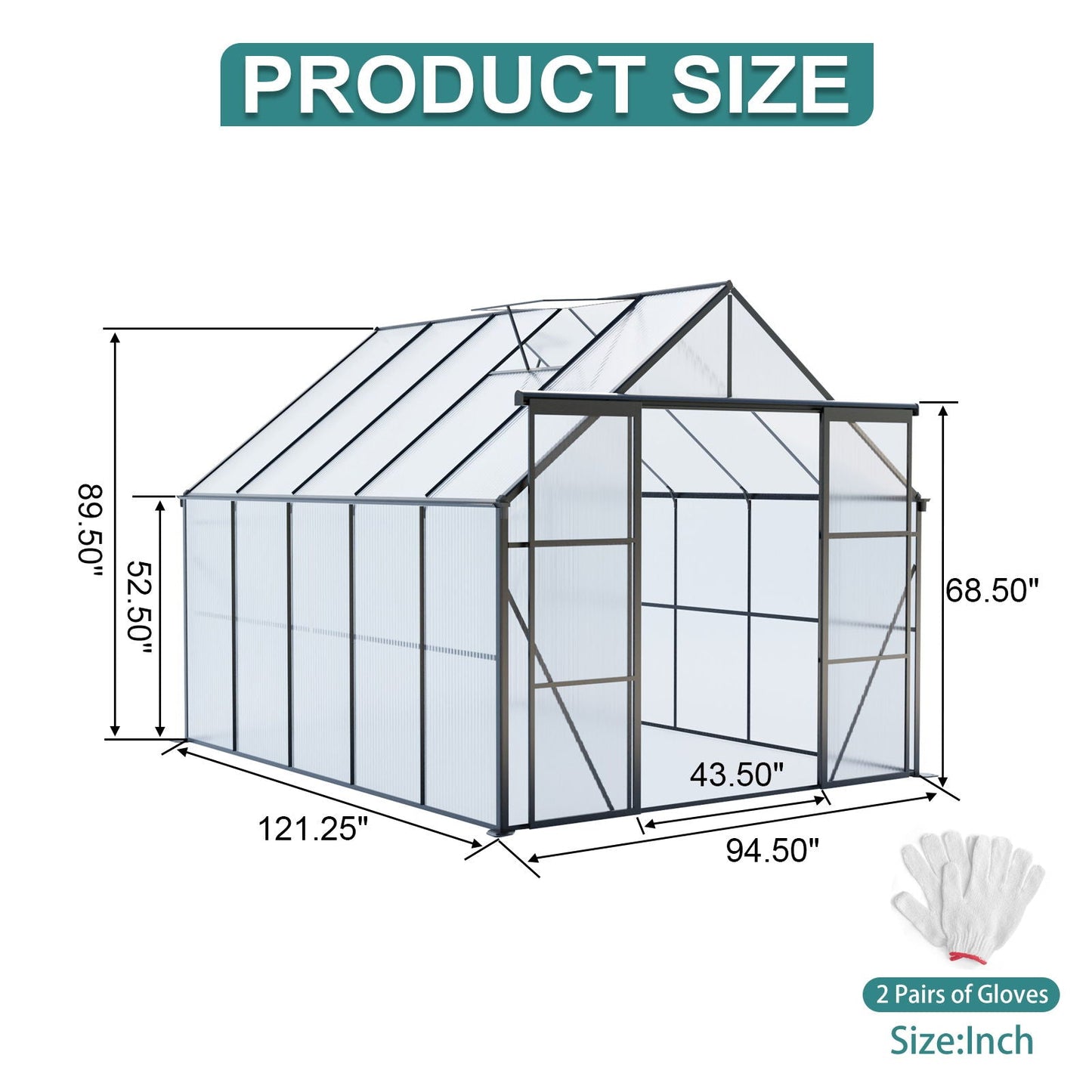 Heavy Duty Double Door Polycarb House and Pegs