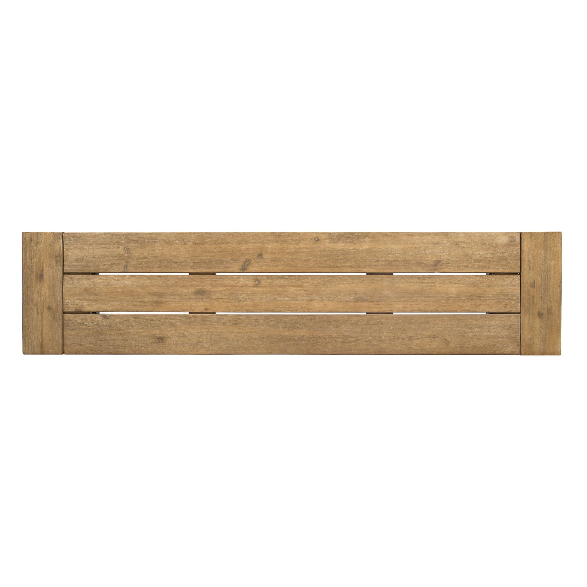 Outdoor bench by HouseOfZazla with slat panel design and acacia wood frame on Tampa Home & Garden Store