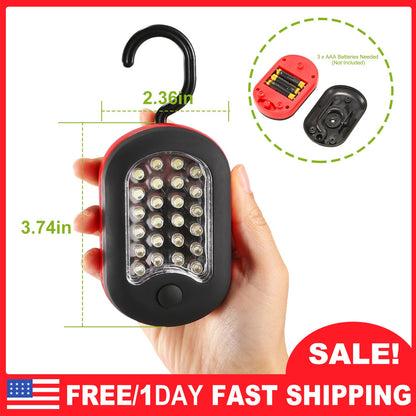 GemGear compact 27-LED work light, red/black camping flashlight; uses 3 AAA batteries on Tampa Home & Garden Store