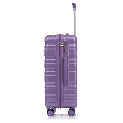 HIFINE Tourist 3-Piece ABS Spinner Luggage Set purple suitcase with telescoping handle on Tampa Home & Garden Store