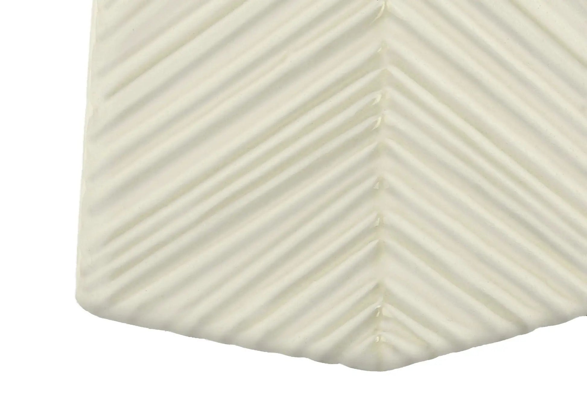 Table lamp white ceramic with chevron ribbing, contemporary by Unique Piece Furniture on Tampa Home & Garden Store