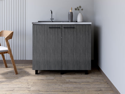 Burwood Utility Sink Cabinet for a Smokey Finish